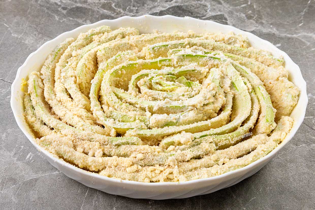 gratin de dovlecei asamblat in forma