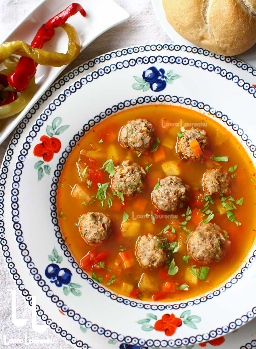 ciorba de perisoare reteta video laura laurentiu ingrediente si mod de preparare