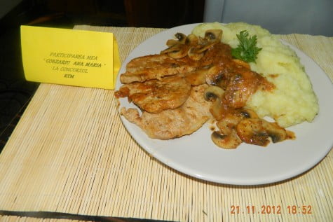 Escalop de porc cu ciuperci by aryana