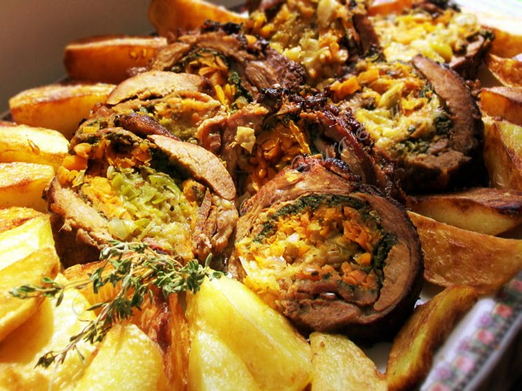 rulada de carne cu legume rulada de carne cu legume