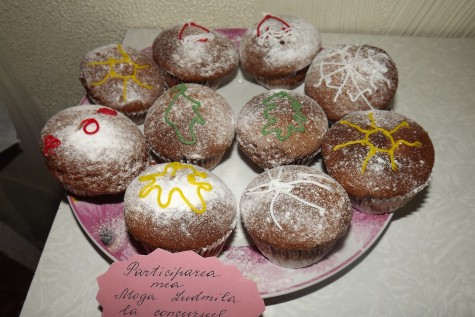 Muffins cu crema de branza si visine by Ludmila