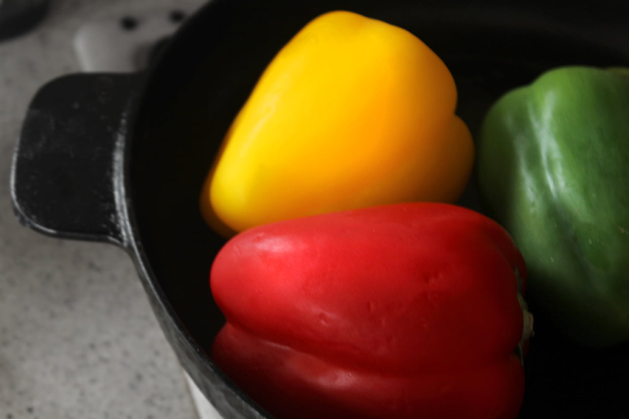 ardei la copt in tigaie