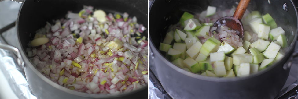 preparare supa crema de vinete si dovlecei