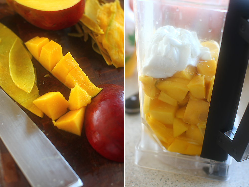 preparare sorbet de mango 1