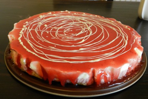 Cheesecake fara coacere cu ciocolata alba si zmeura by Mecanic