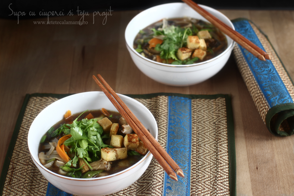supa cu ciuperci si tofu prajit-1