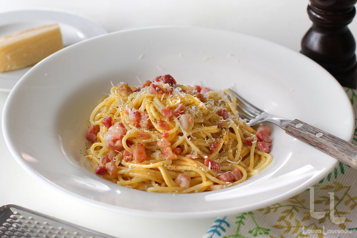 spaghetti carbonara reteta laura laurentiu spaghete carbonara reteta originala italiana reteta pas cu pas