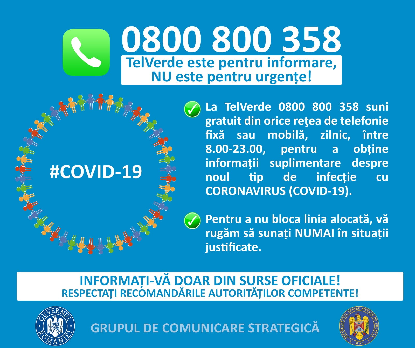 linie telefonica speciala covid-19 coronavirus romania