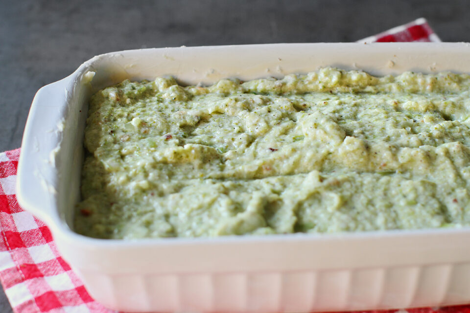 compozitia de sufleu de broccoli in forma