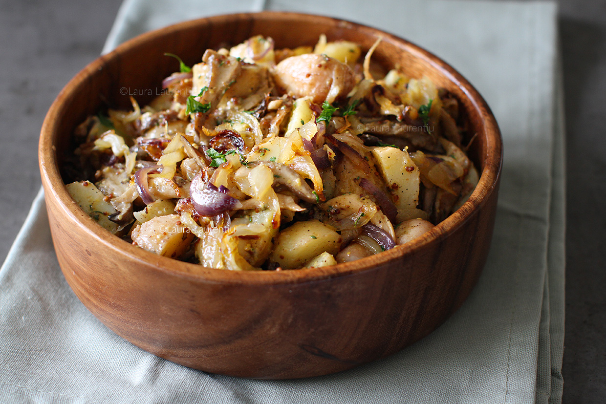 salata de cartofi noi cu ciuperci pleurotus reteta de salata de cartofi noi cu ciuperci reteta laura laurentiu