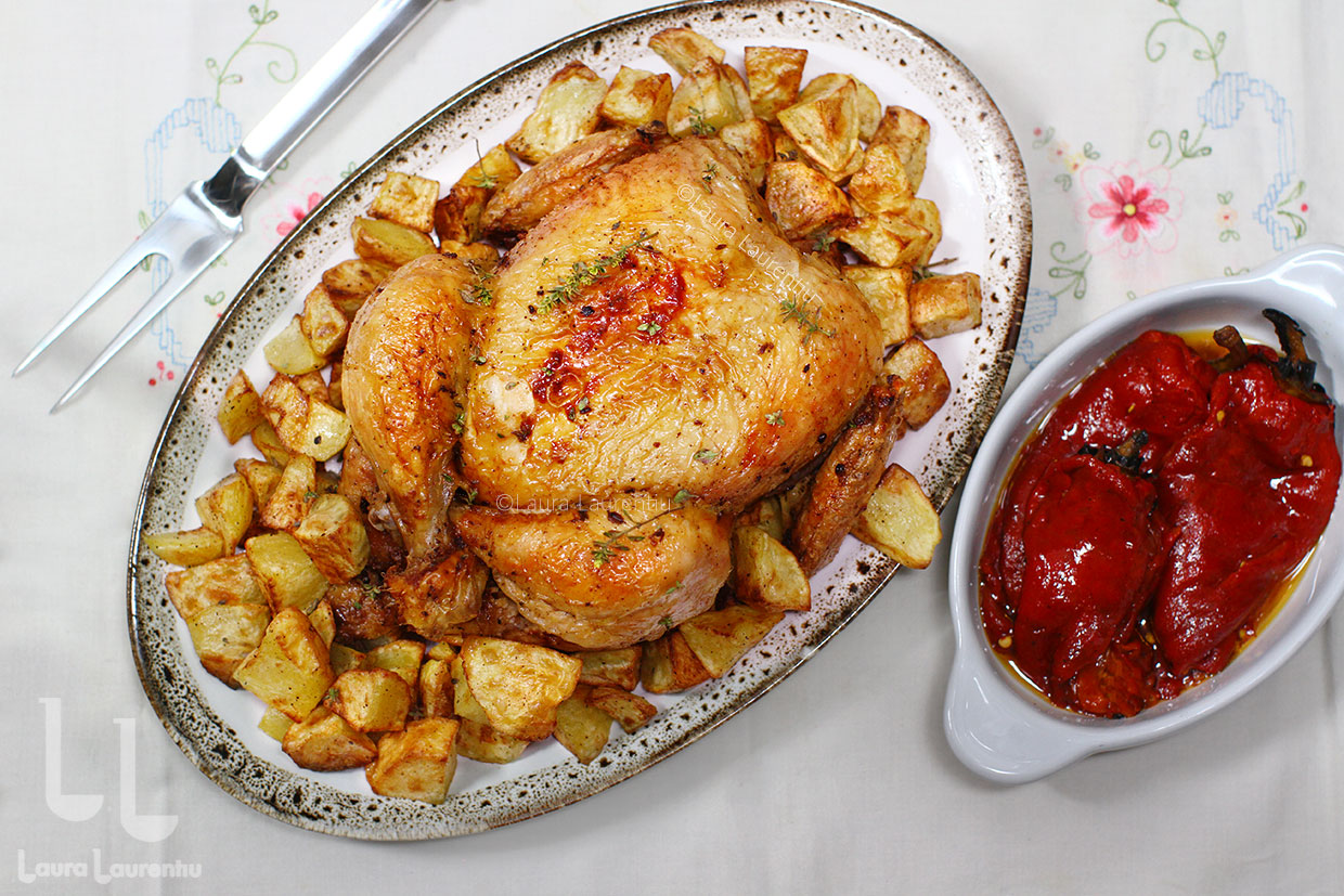 Pui la Air Fryer Cosori Dual Blaze cu Garnitură de Cartofi Crocanți
