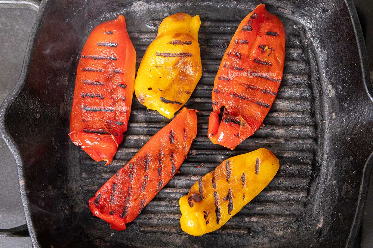 fasii de ardei marcate la grill