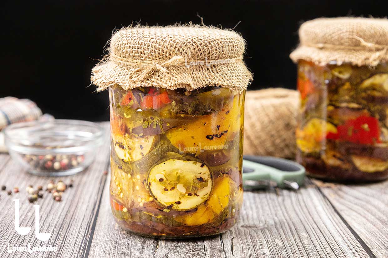 legume la grill in ulei conserva pentru iarna reteta pas cu pas