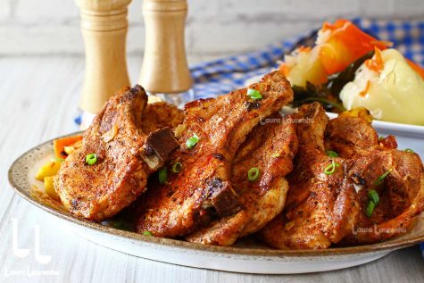 reteta de cotlet de porc cu os la cuptor foarte rapida in 16 minute reteta video laura laurentiu