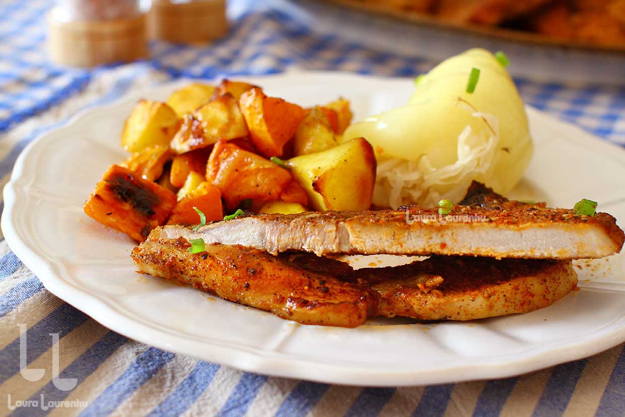 sectiunea fripturii la cuptor din cotlet