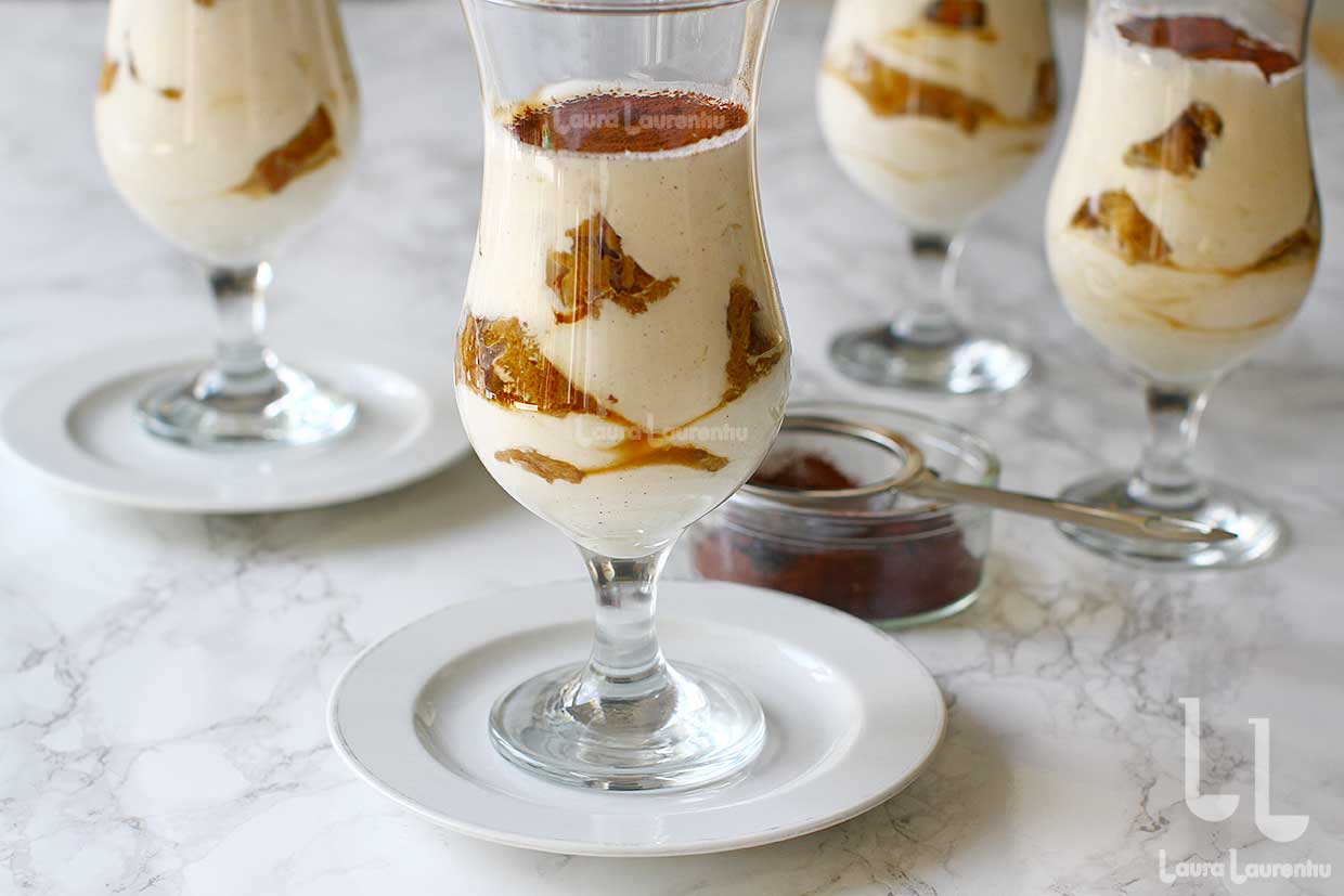 desert la pahar din cozonac cu crema de mascarpone reteta video 