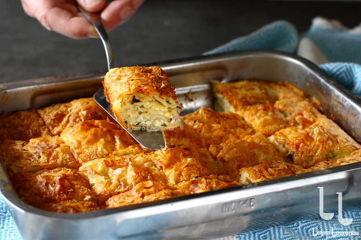 portie de placinta cu branza si verdeturi de primavara reteta laura laurentiu video