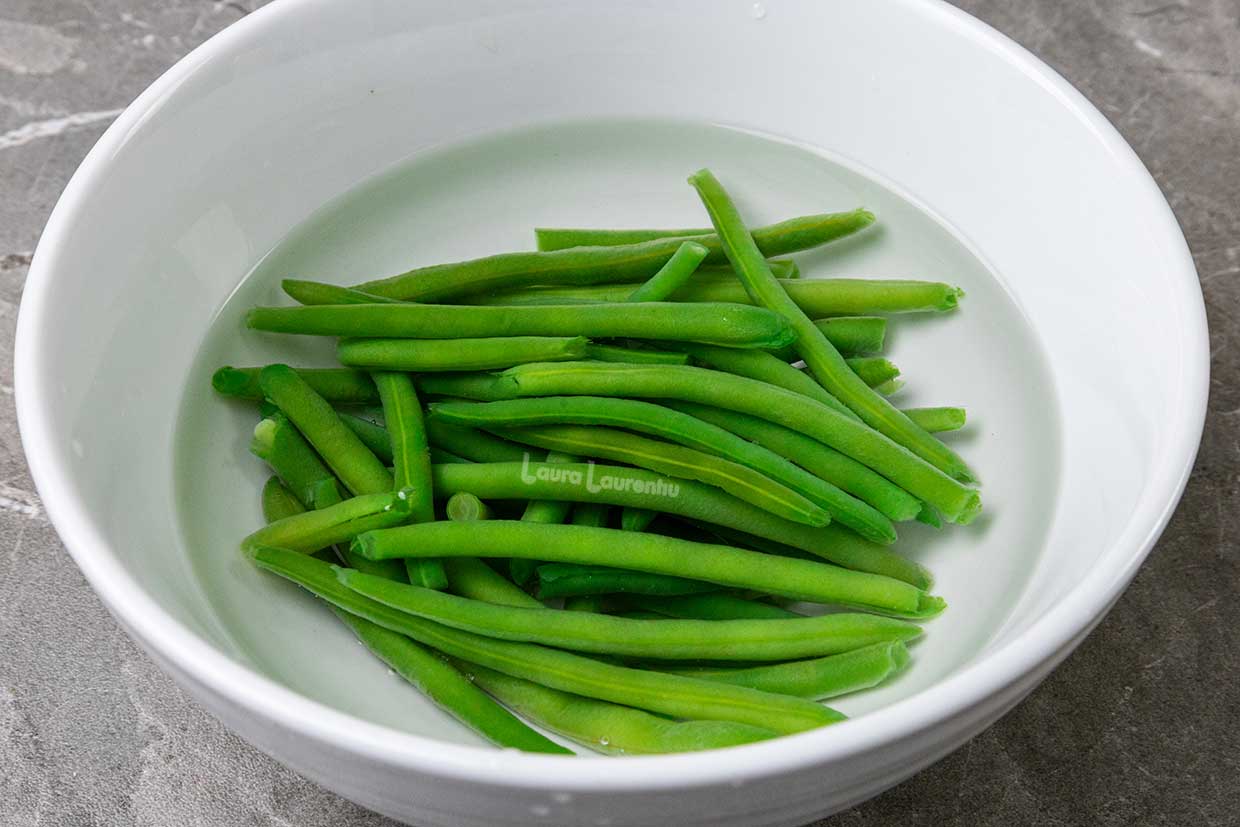 fasole verde blansata