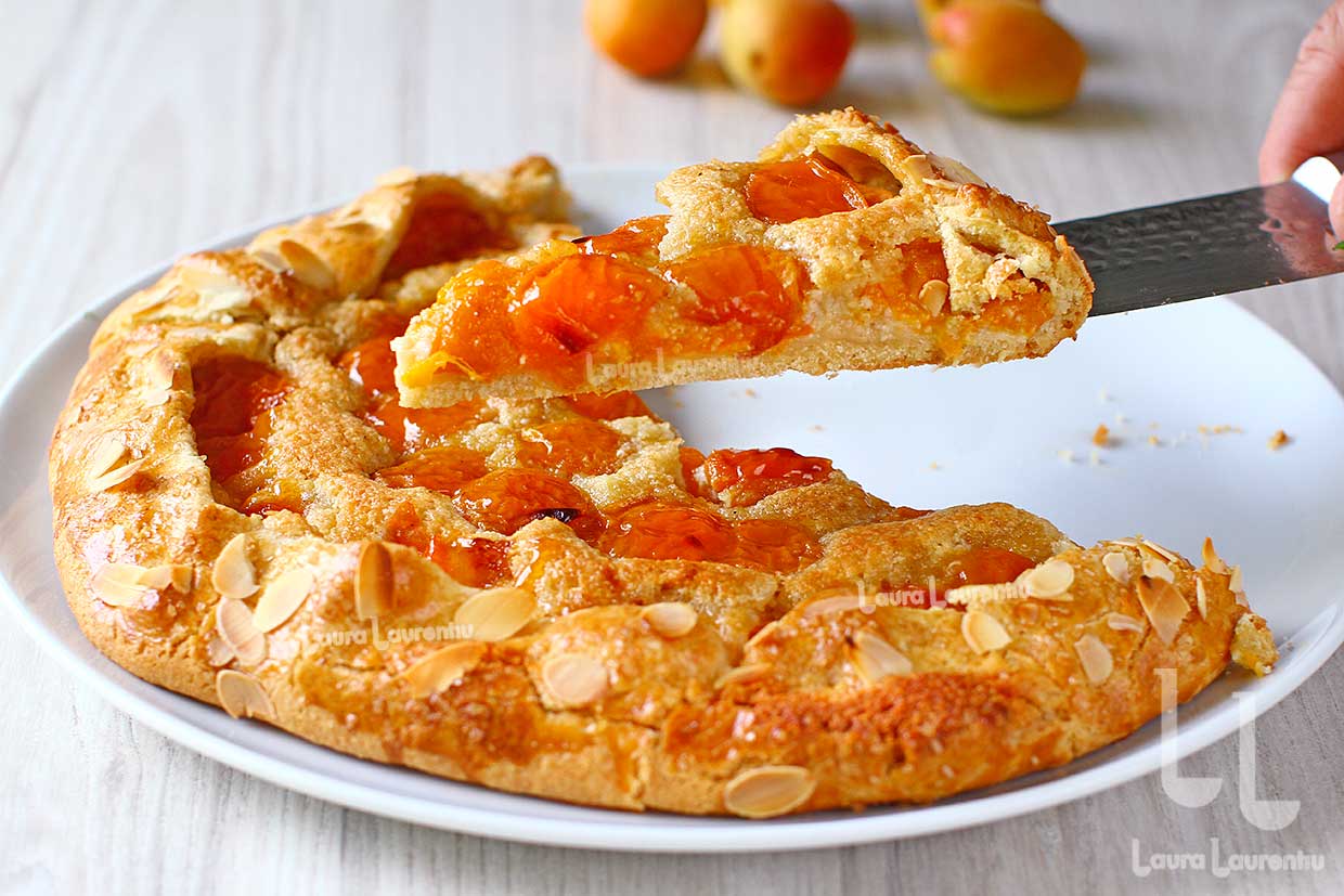 tarta cu caise rustica reteta video si text