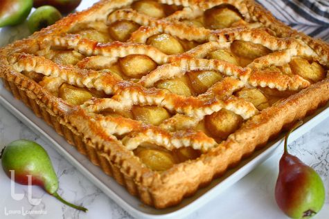 tarta cu pere si crema de vanilie reteta laura laurentiu reteta video