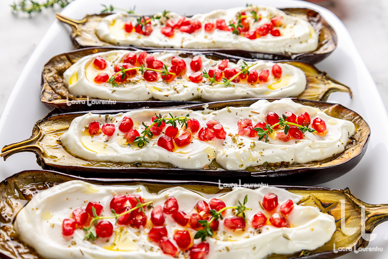 reteta de vinete ottolenghi cu iaurt si rodie